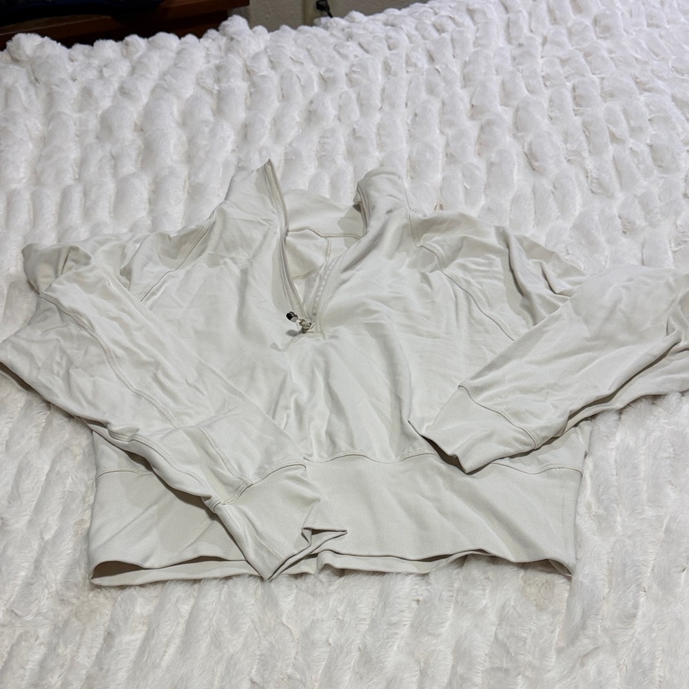 Women's Lulu Cream Quarter-Zip Top